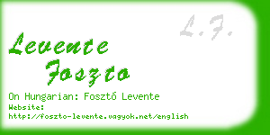 levente foszto business card
